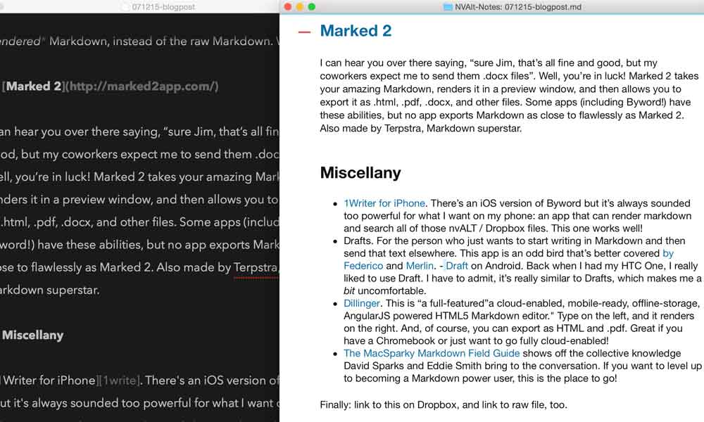 marked-2-writing-app
