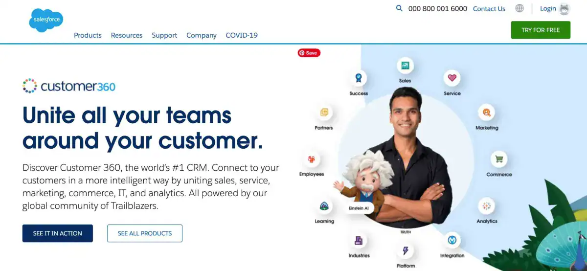 Salesforce B2B Website Example