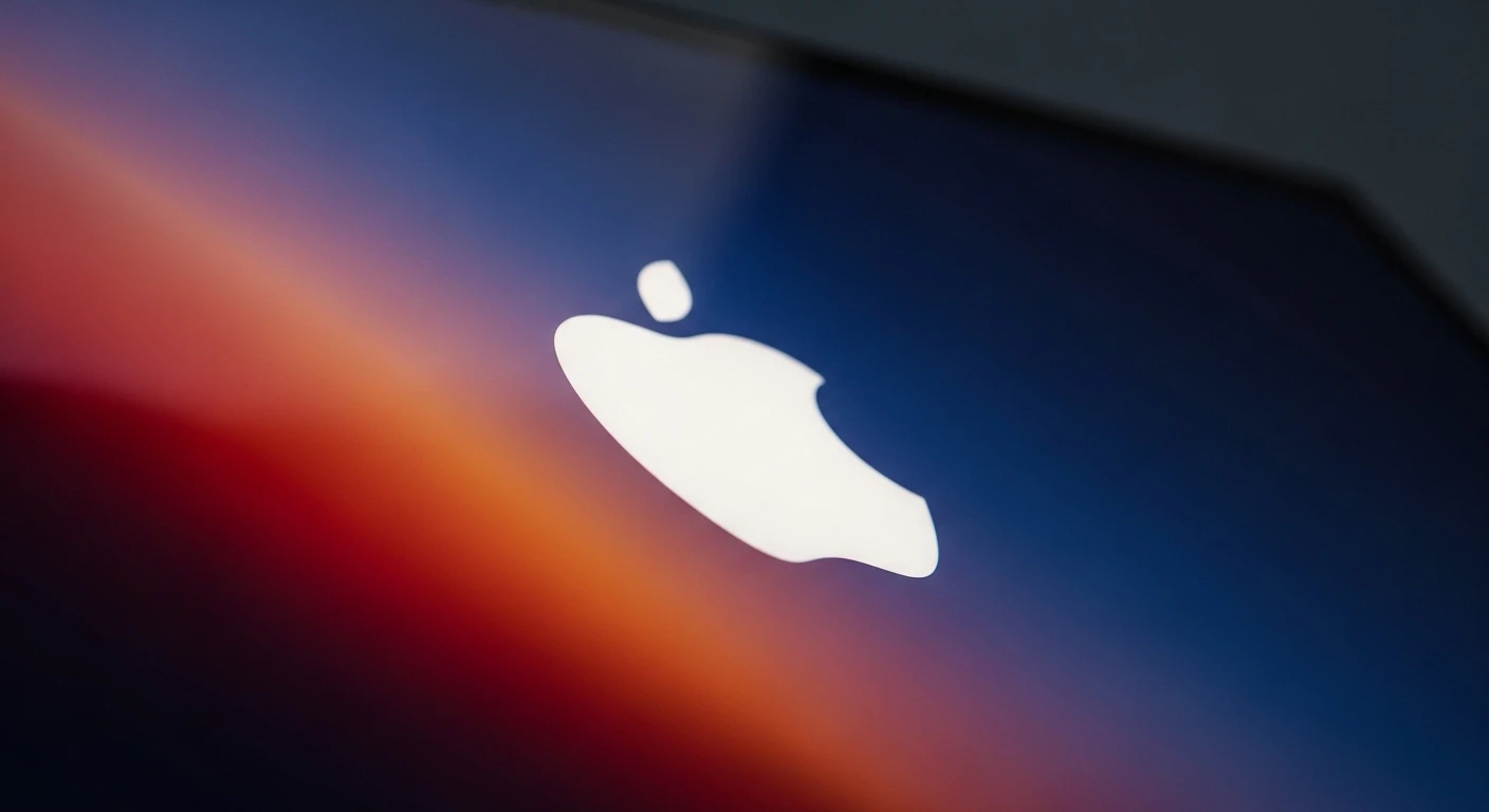 Scalable Logo Systems Apple Logo Close Up On Monitor