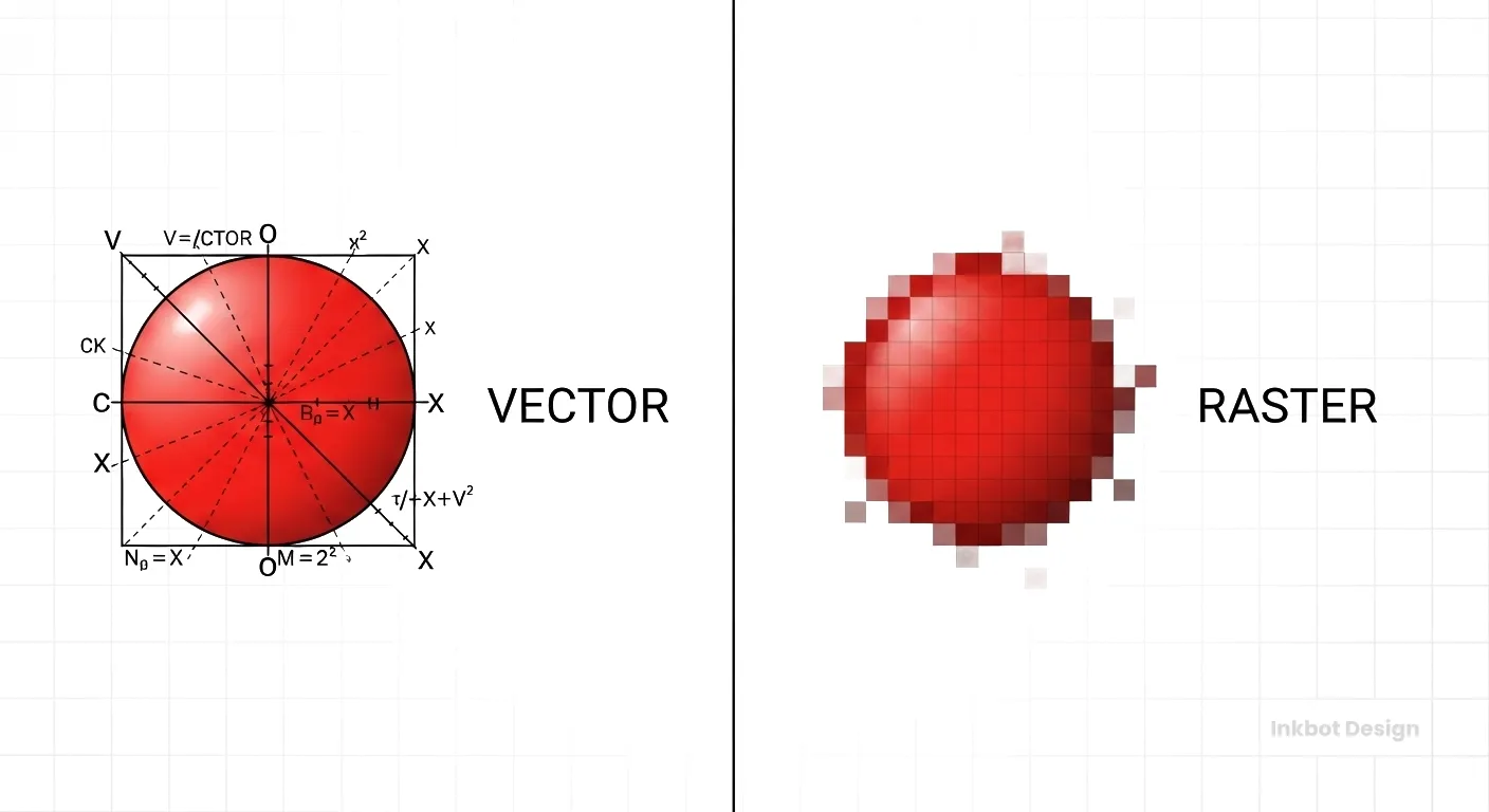 Logo Design Process Difference Between Vector And Raster Files