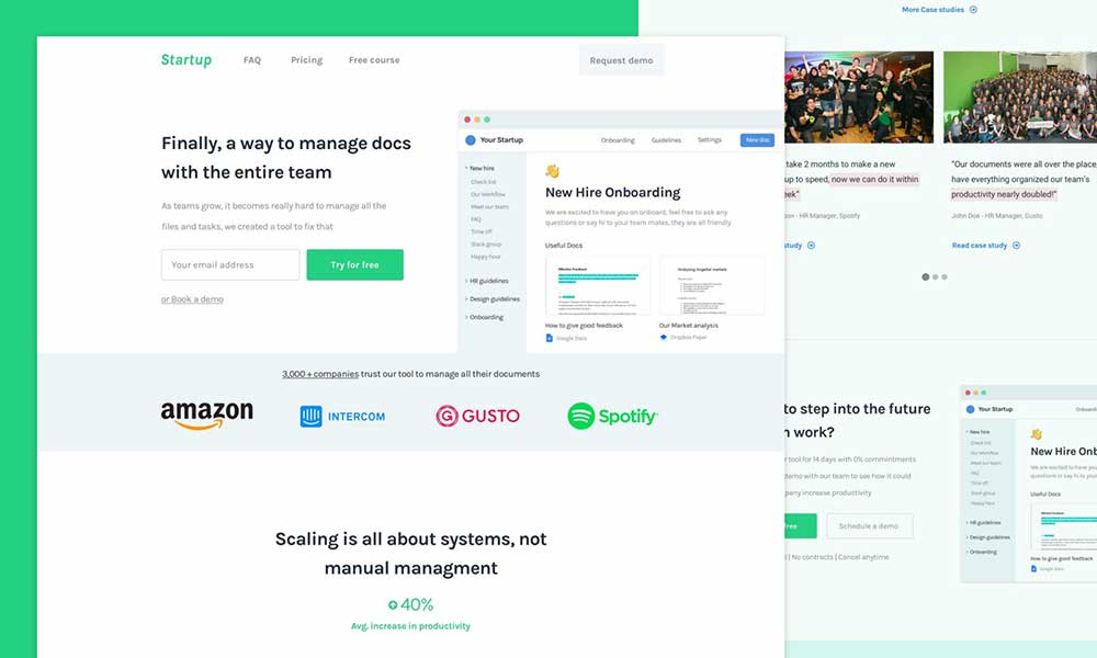 Marketing Friendly Website Landing Page Trust