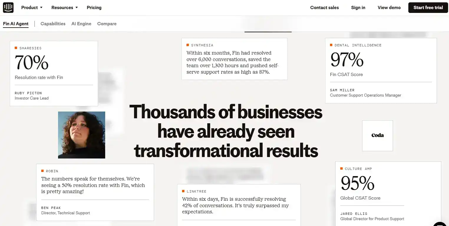 Lead Generation Landing Pages Intercom Landing Page Design