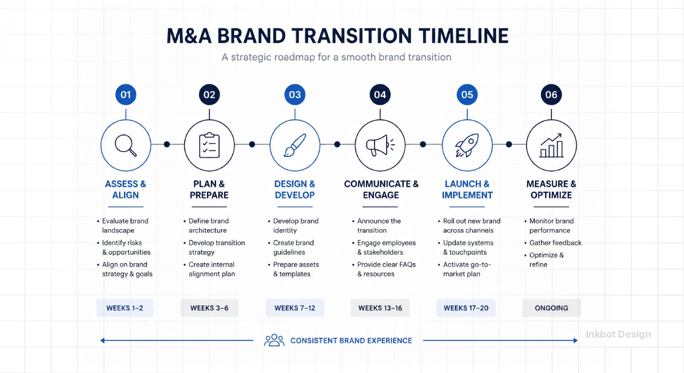 M&A Brand Transition Timeline What Is An Ma Brand Transition Timeline