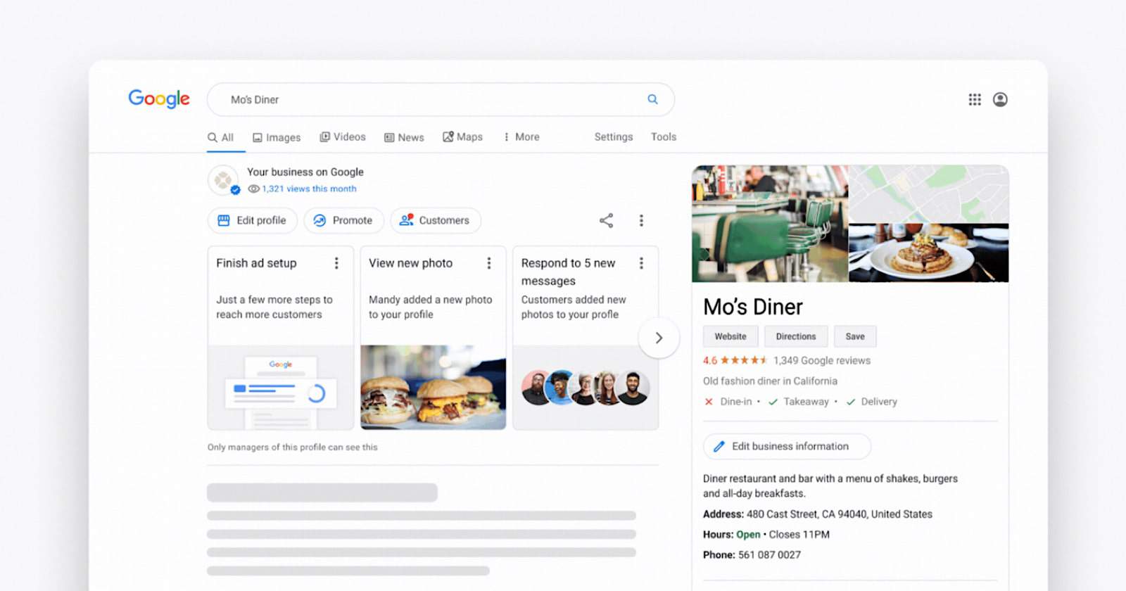 Google my business page
