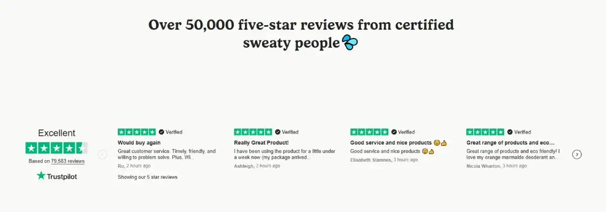 Incorporate Social Proof Example