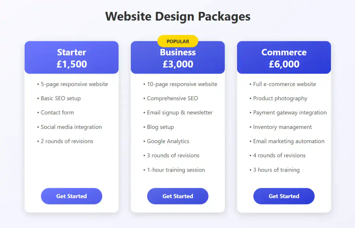 Freelance Graphic Design Rates Pricing Table For Freelance Web Designer
