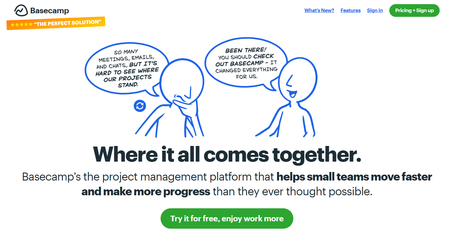 Minimalist Web Design Basecamp Web Design Example