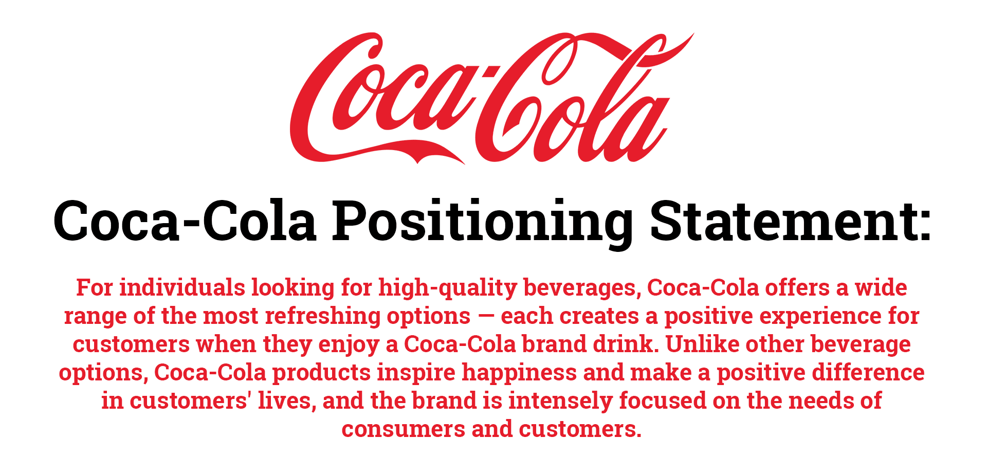Brand Positioning Coca Cola Brand Positioning Statement