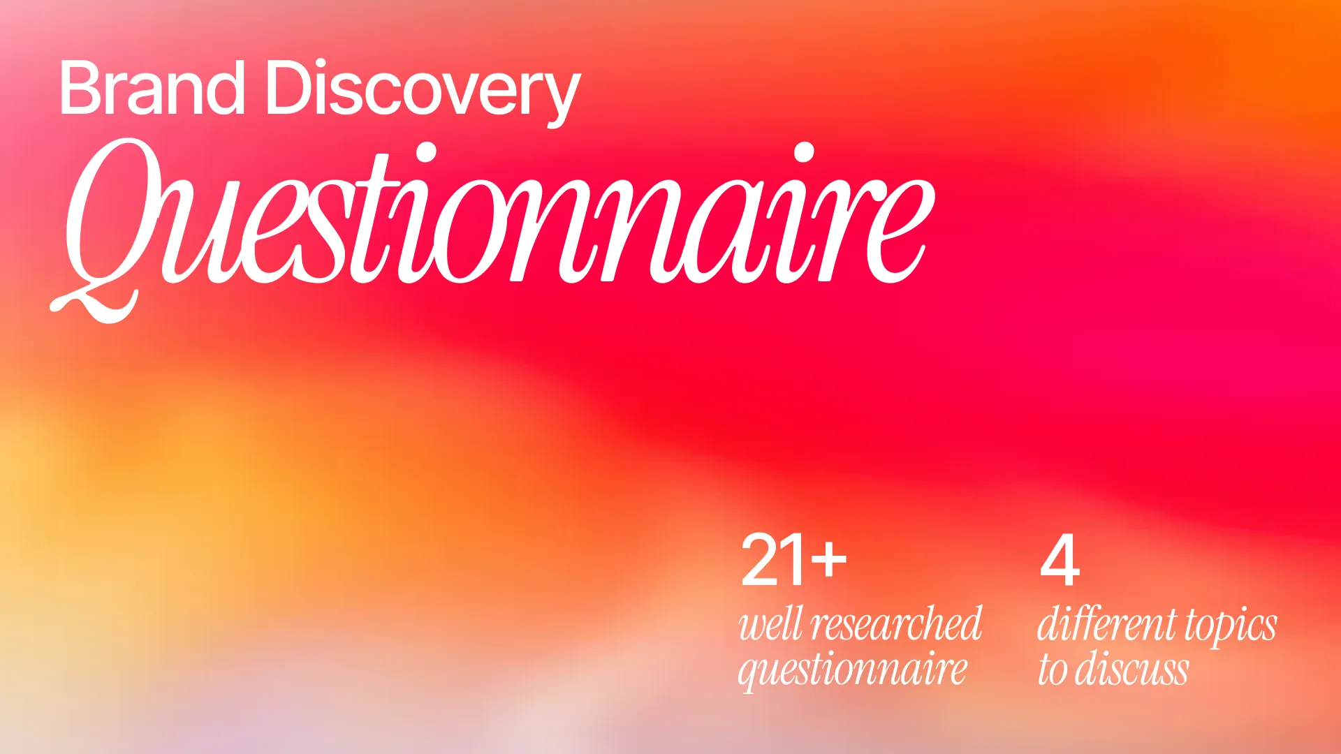 What Is A Brand Discovery Workshop Questionnaire
