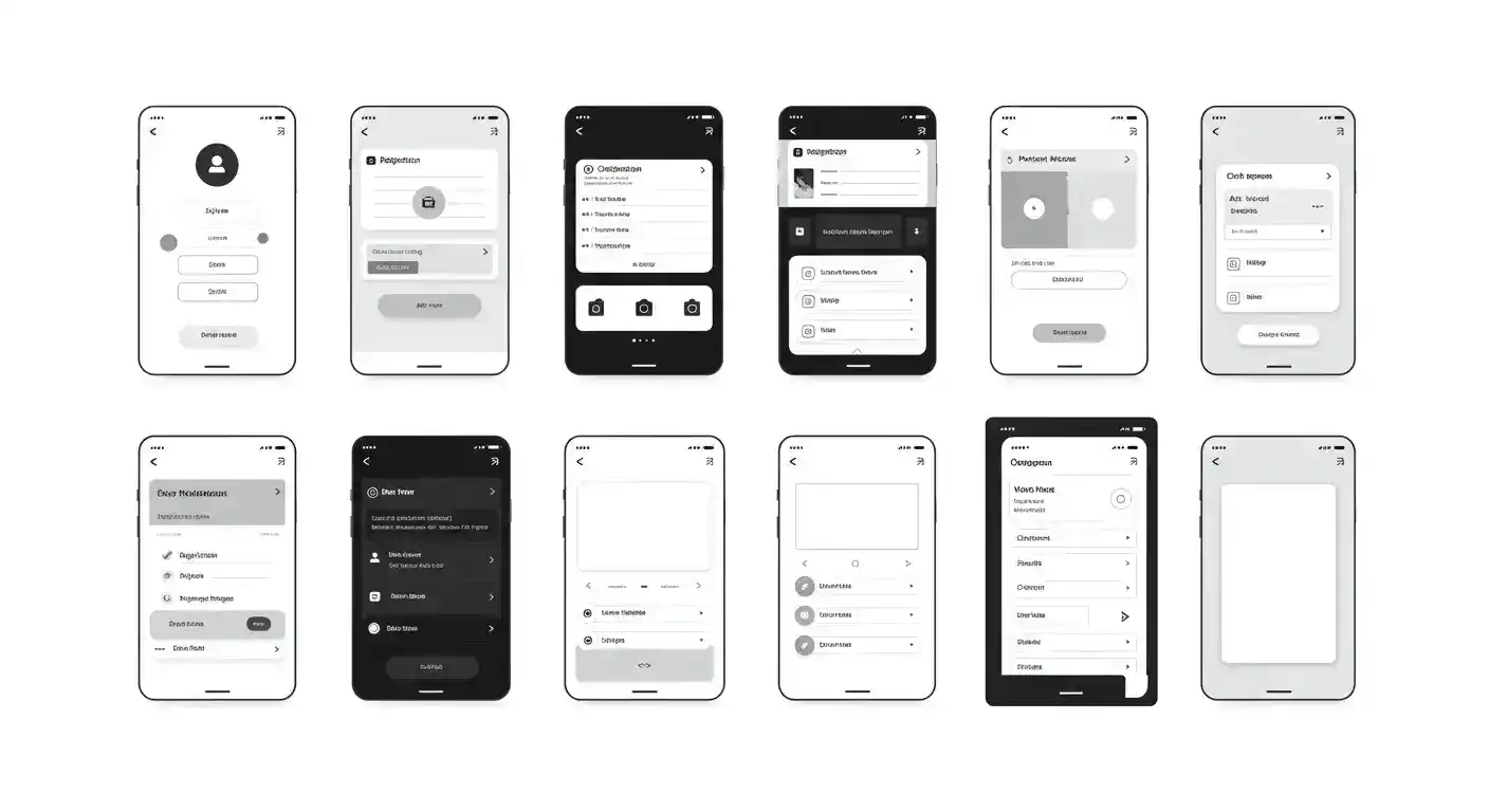 App Development Workflow Mobile App Wireframe