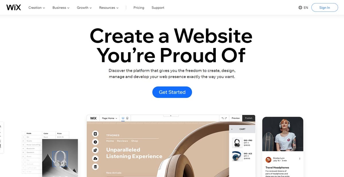 Wordpress Alternatives Wix WordPress Alternatives