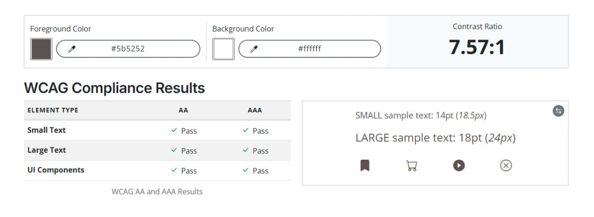 Check Website Colour Contrast Accessibility