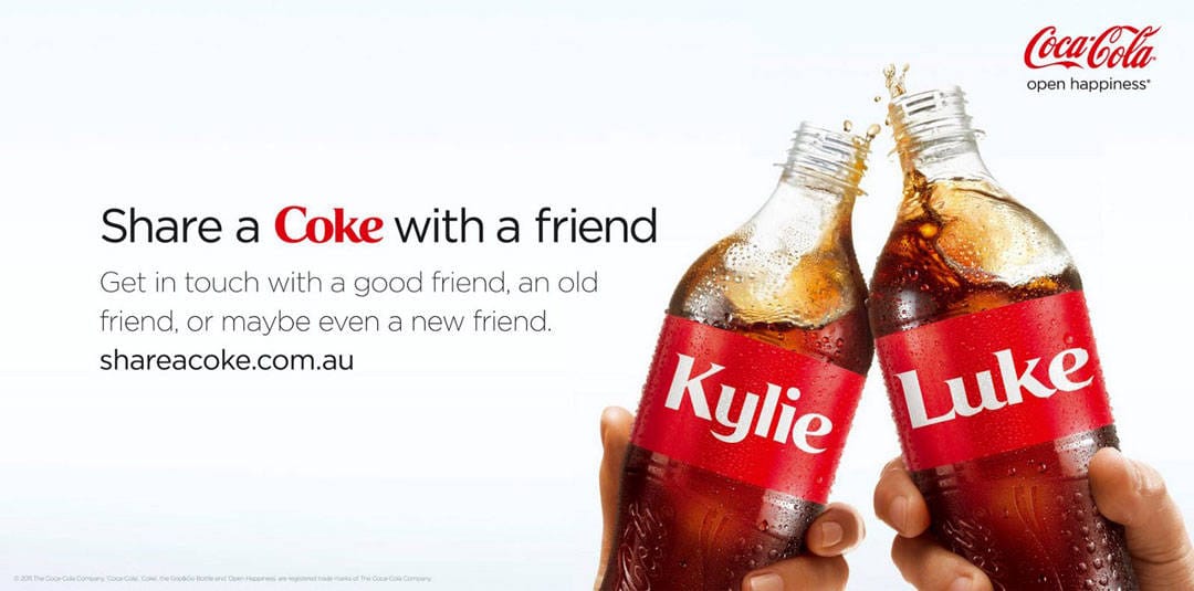 Coca Cola Share A Coke Ad Campaign