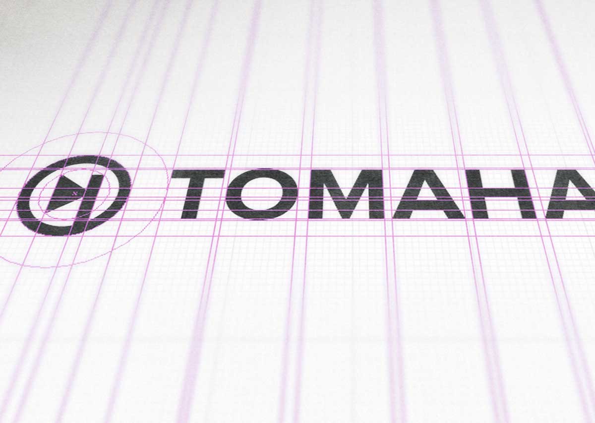 Tomahawk Logo Design on a Grid
