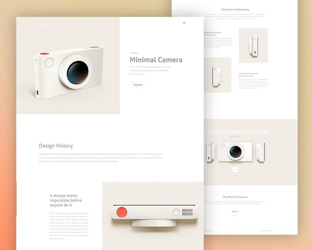 Minimal Landing Page Example - Web & Product Design