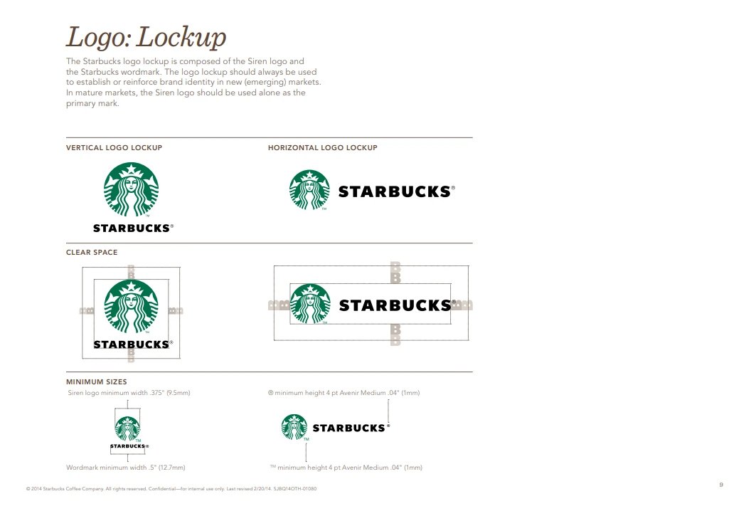 Corporate Identity Starbucks Scalable Logo System Guidelines