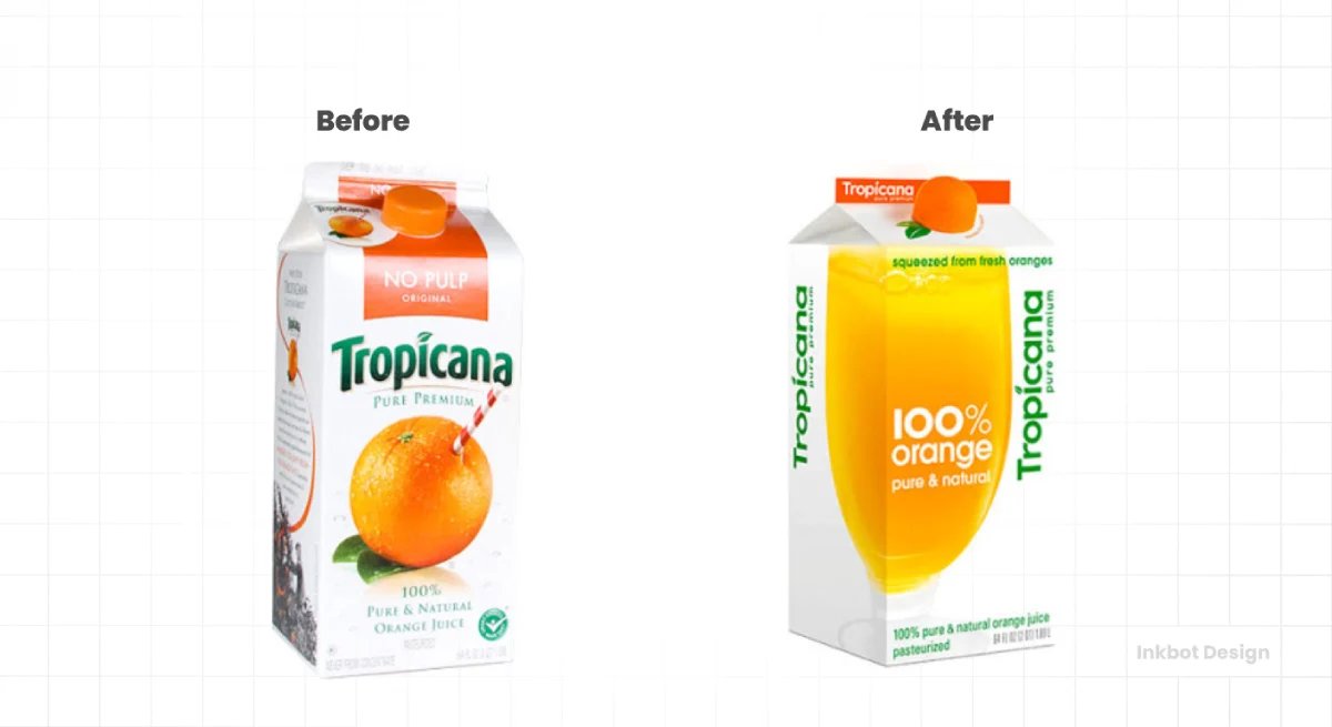 Brand Strategy Vs Marketing Strategy Tropicana Famous Failed Logo Redesign Packaging