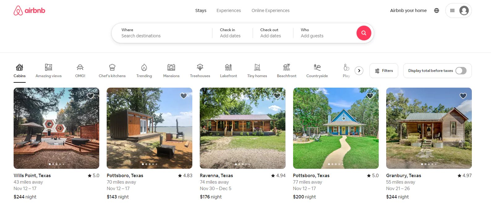 Minimalist Web Design Airbnb Minimalist Web Design Example