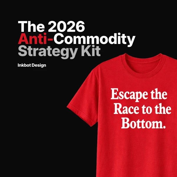 The 2026 Anti-Commodity Strategy Kit T-Shirt With Bold White Typography On Red Reads Escape The Race To The Bottom.