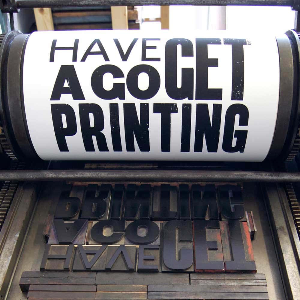 Letterpress Print Colours