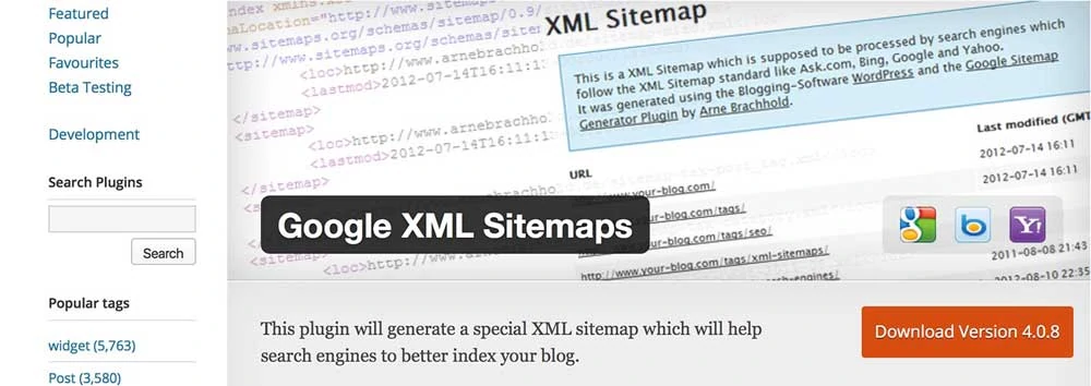 Google Xml Sitemaps Plugin
