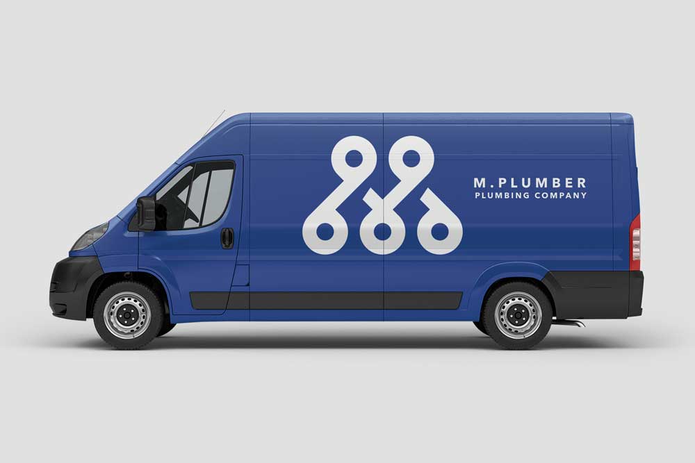 Plumbing Company Van Logo Design