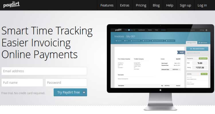 Paydirt invoicing app for freelancers