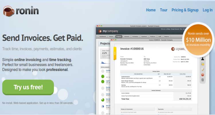 Ronin invoicing software top