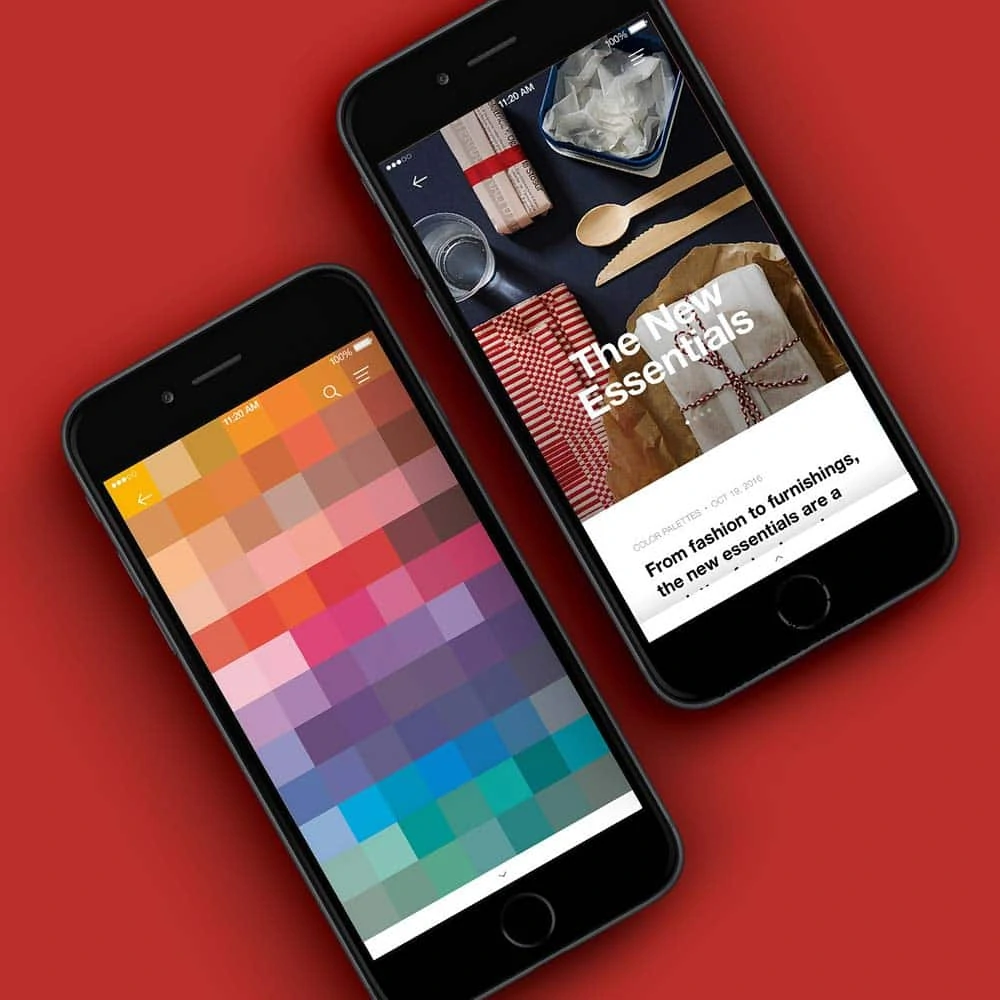 Aplicación para Iphone Pantone Studio
