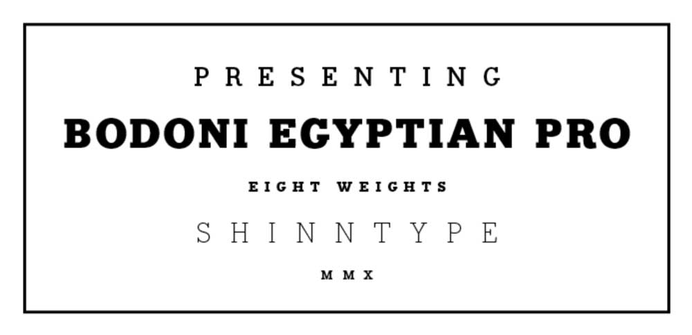 Bodoni Egyptian Pro Font