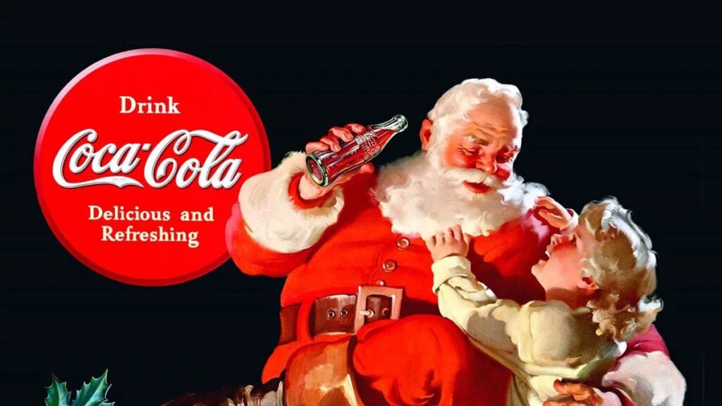 Coca Cola Logo Design Santa