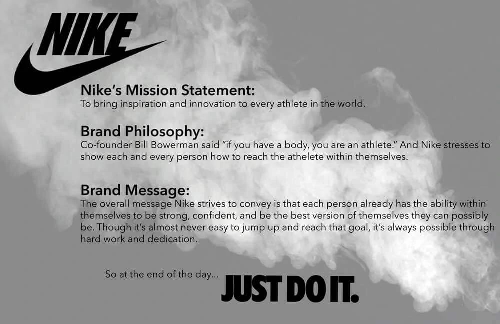 Branding Mission Statement Nike