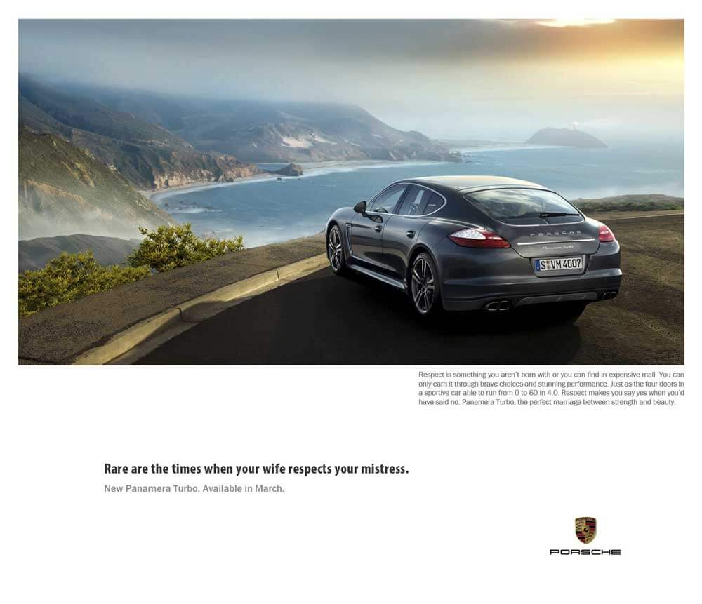 Porsche Advert Branding Prism