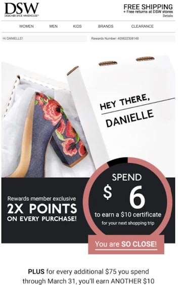 Dsw Email Customer Brand Loyalty Strategy