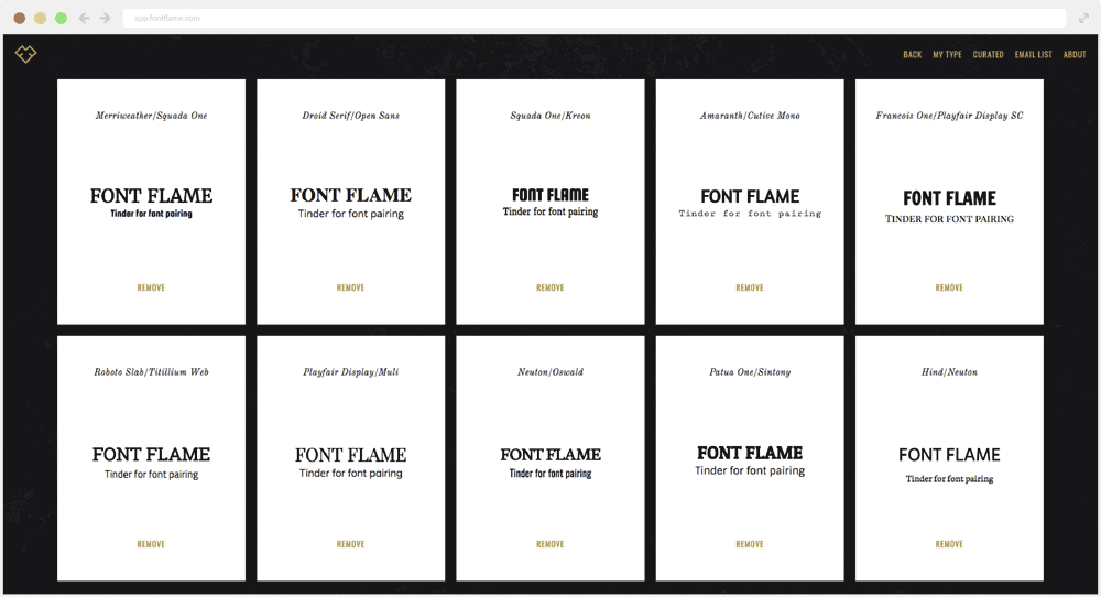 Font Pairing Chart - Ponasa