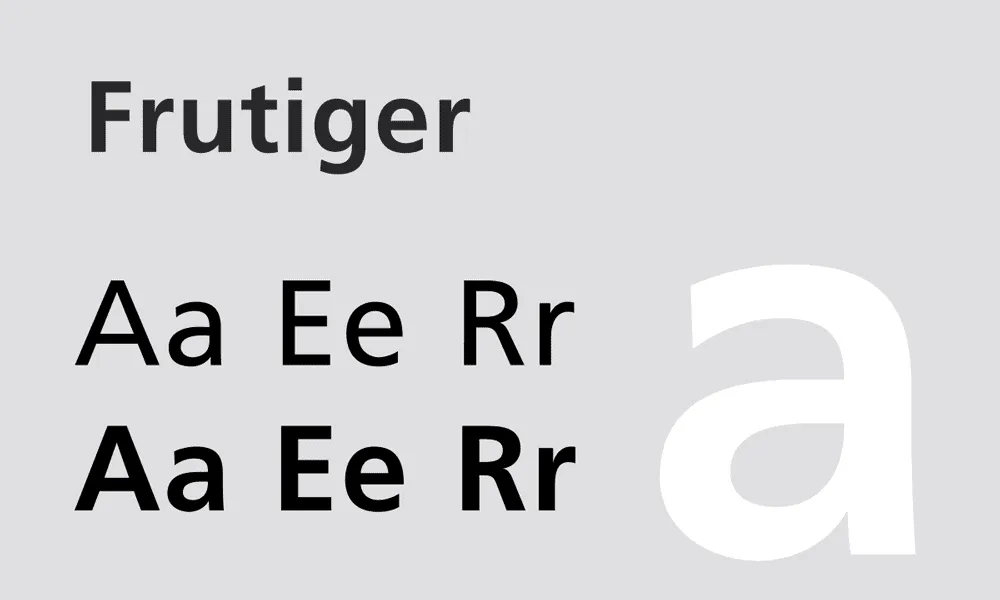 Frutiger Font Top 10