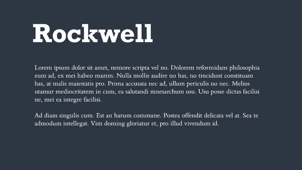 Rockwell Bembo Font Combination