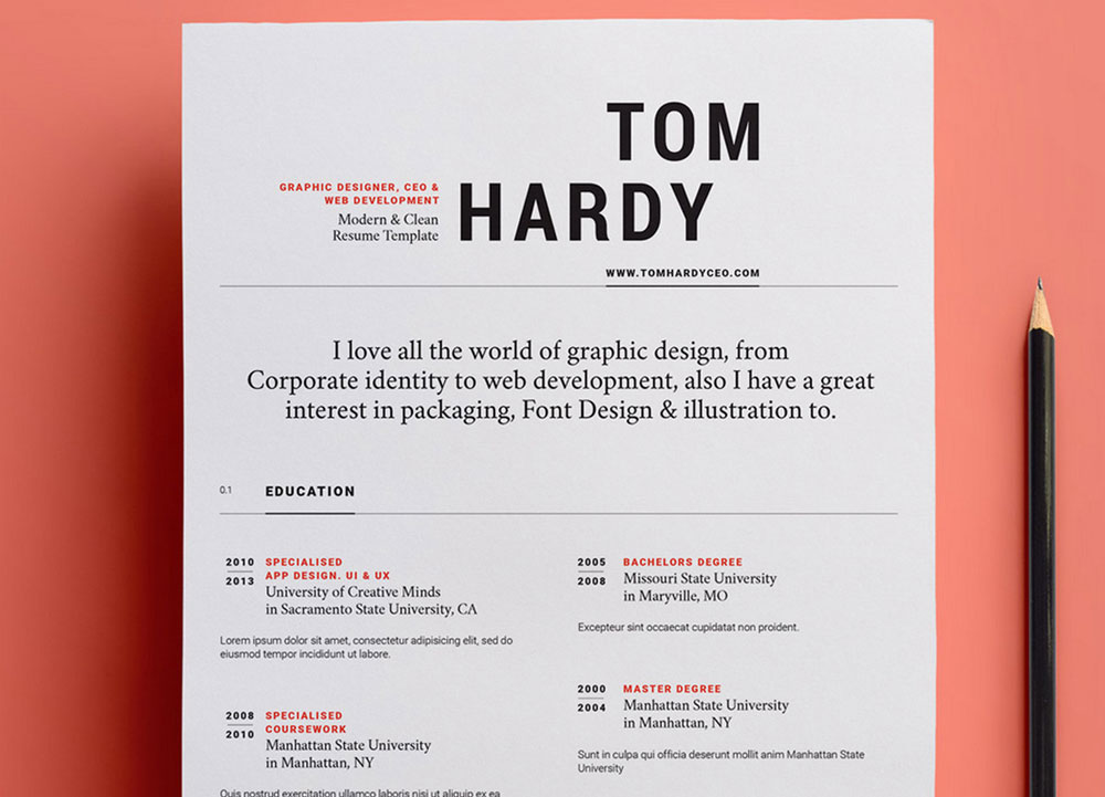 Graphic Design Resume Template