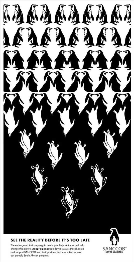 Save The Penguins Print Advert