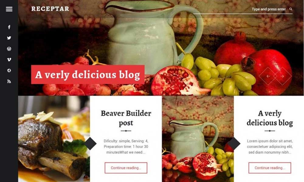 Restaurant Blog Design