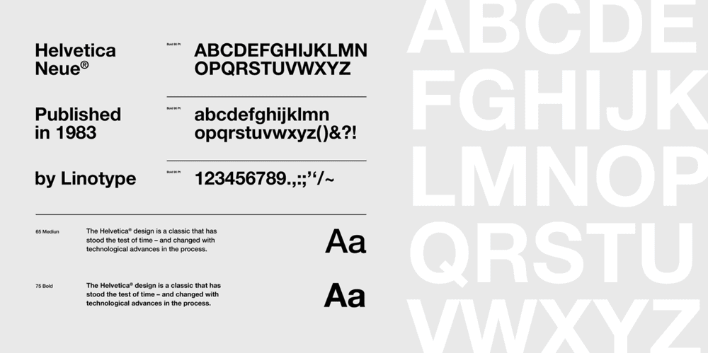 Neue Helvetica Font