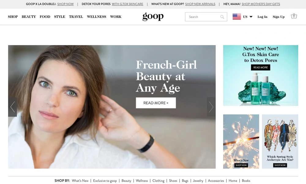 Goop Web Design