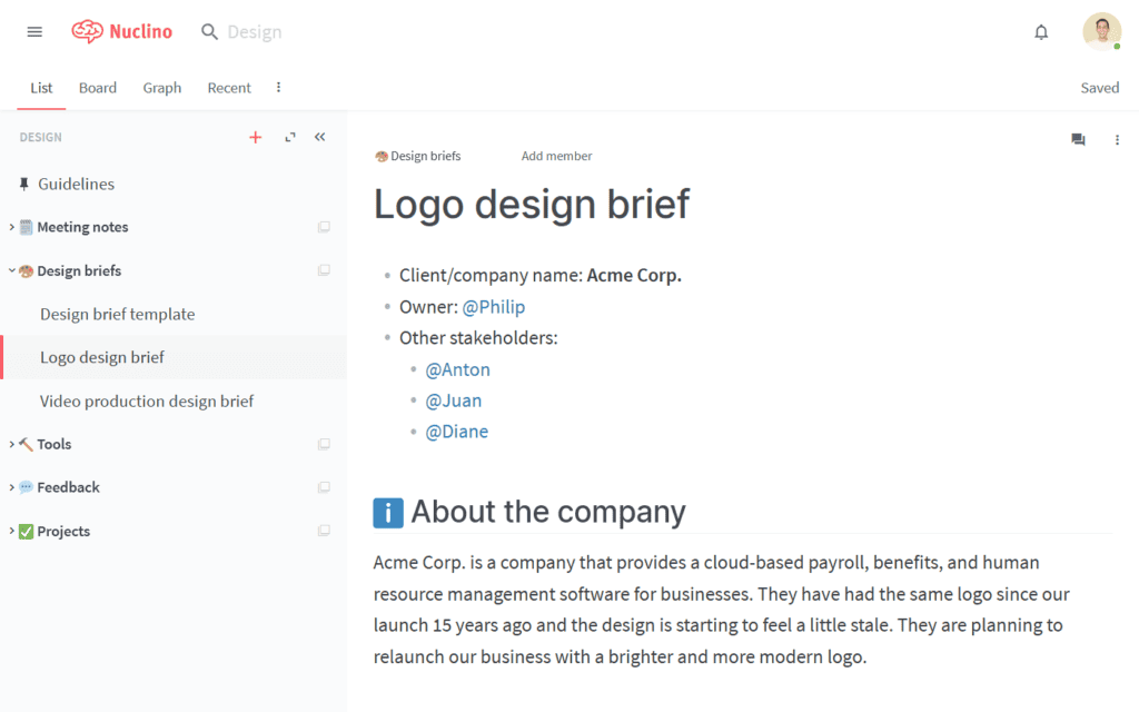 Logo Design Brief Example