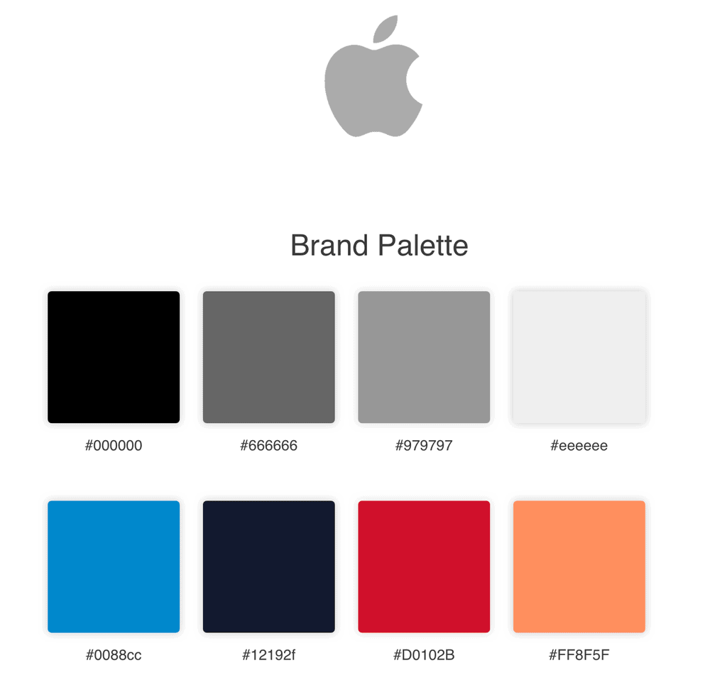 Apple Brand Colours
