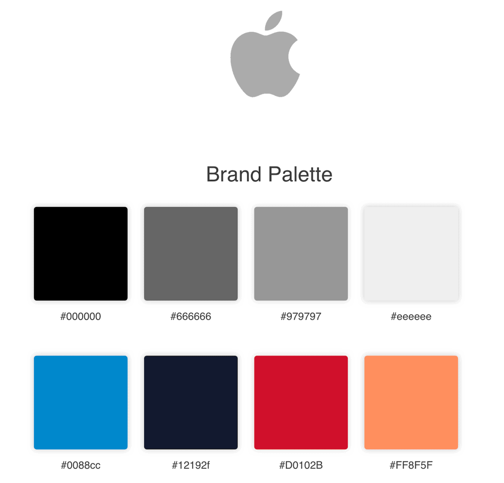  Apple Brand Colours