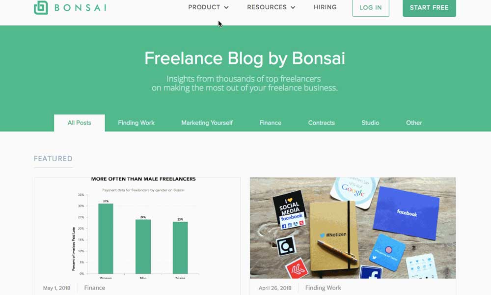 Financlial Blog Design
