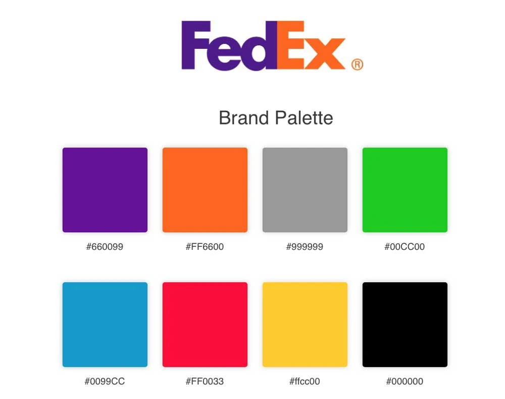 Fedex Branding Colours