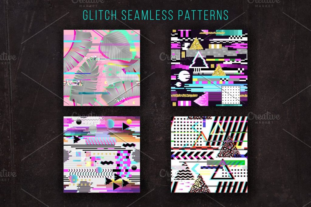 Futuristic Glitch Patterns Download