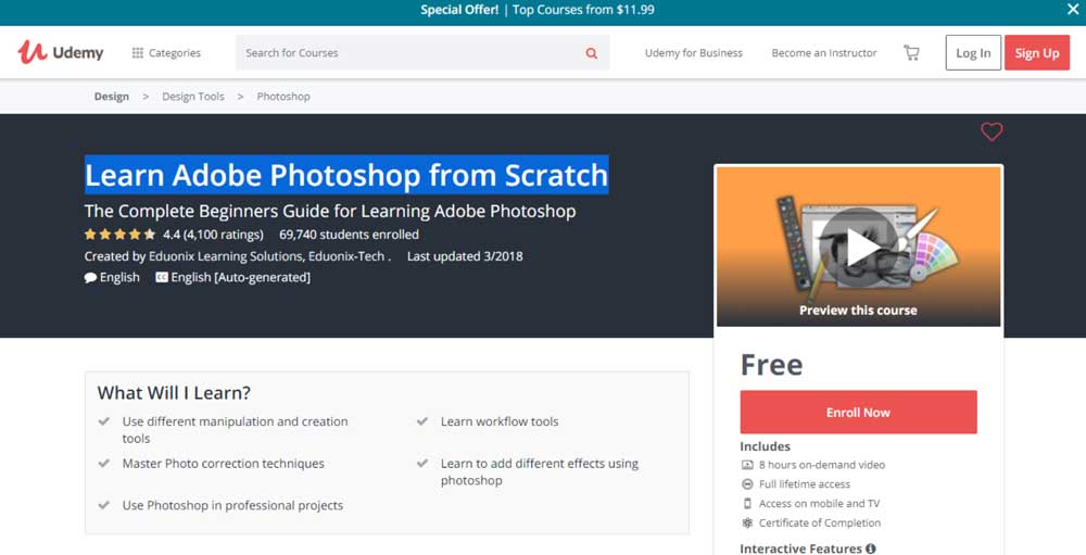 Learn Adobe Photoshop Online