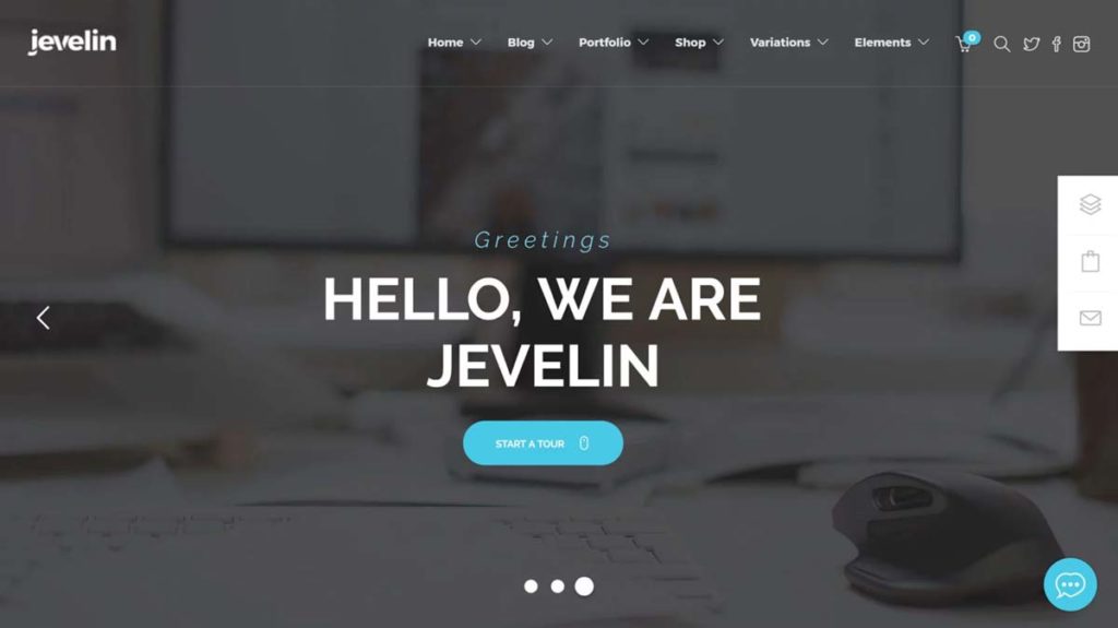 Jevelin Wordpress Theme Design